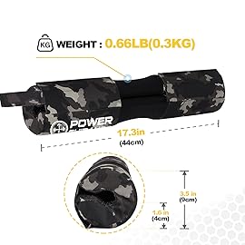 POWER GUIDANCE Barbell Squat Pad - Neck & Shoulder Protective Pad Anti-Skid Points for Squats, Lunges, Hip Thrusts, Weightlifting - Fit Standard and Olympic Bars