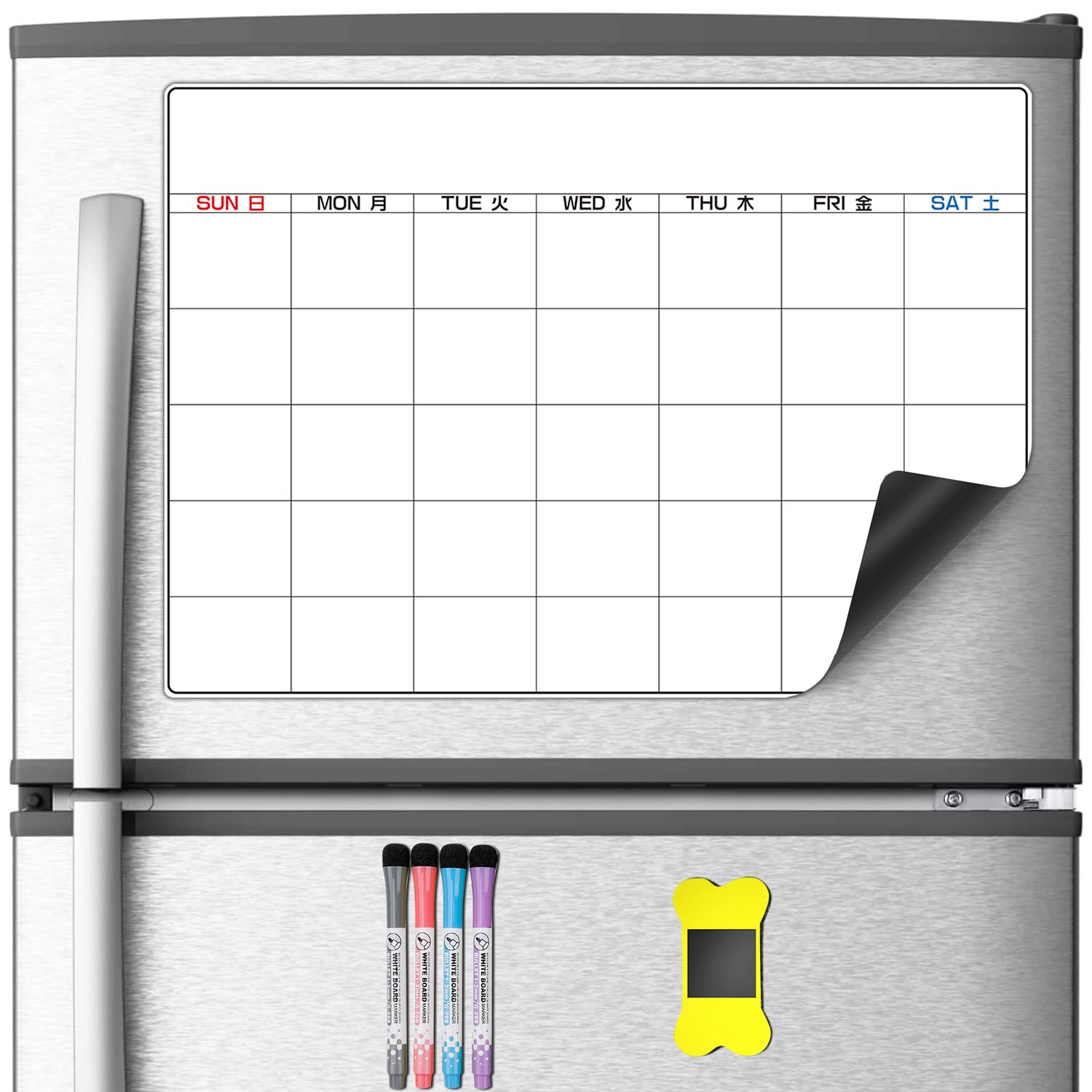 Amazon | Monoc ホワイトボード カレンダー マグネットシート 冷蔵庫に