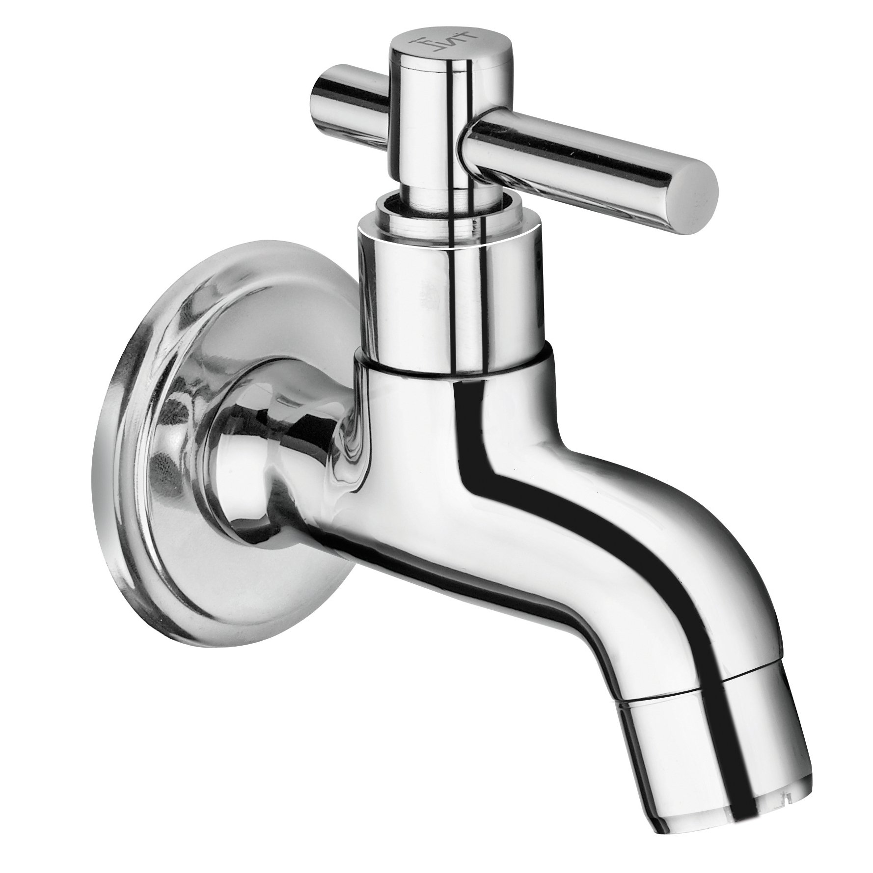 TNL® Nick Brass Made Short Body Cock Bathroom Cock tap Quarter Turn C.P Fittings Brass Bib Cock For Washing Area (Chrome Finish)