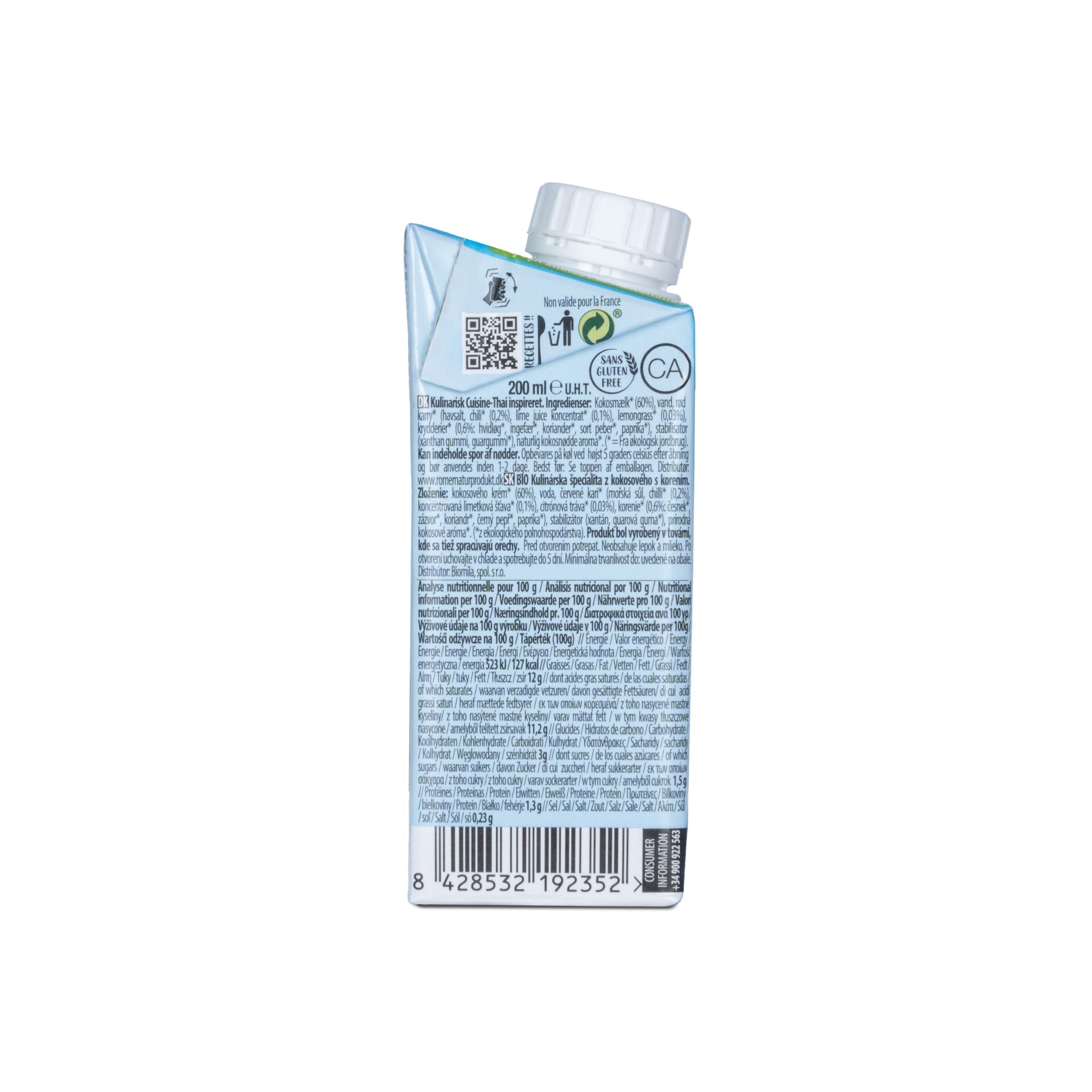 EcoMil Cousine Thai Bio Bebida De Coco Sabor Picante 200ml Pack 24
