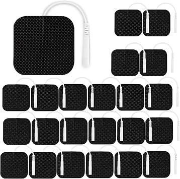 TENS Unit Electrode Pads Compatible with Auvon TENS 7000 Stimulator,Black