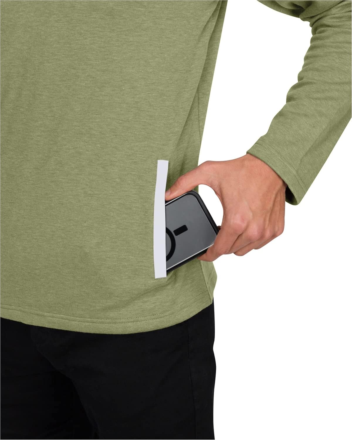 Three Sixty Six Men's Pullover Sweater - Dry Fit Breathable Half Zip Golf Jacket 4-Way Stretch Moisture Wicking & Anti-Odor Small Sweater Olive Green