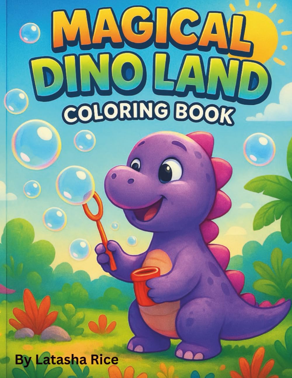 Magical Dino Land Coloring Book: Fun, Easy & Magical Dinosaur Coloring for Young Explorers