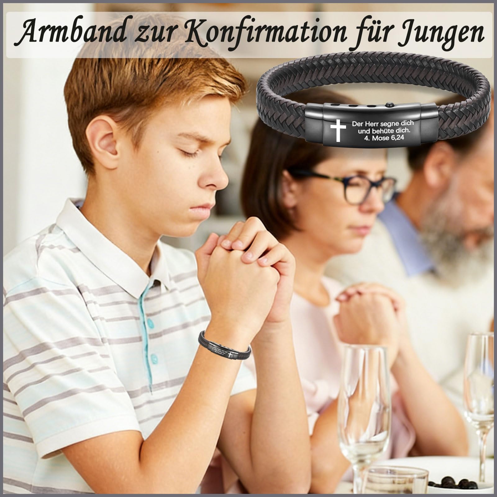 EPVID Kommunion Konfirmation Geschenk Junge, Konfirmationsgeschenk für Jungen, Erstkommunion Geschenke für Jungs Sohn Bruder Neffen Enkel Patensohn von Mama Papa Taufpaten - 5