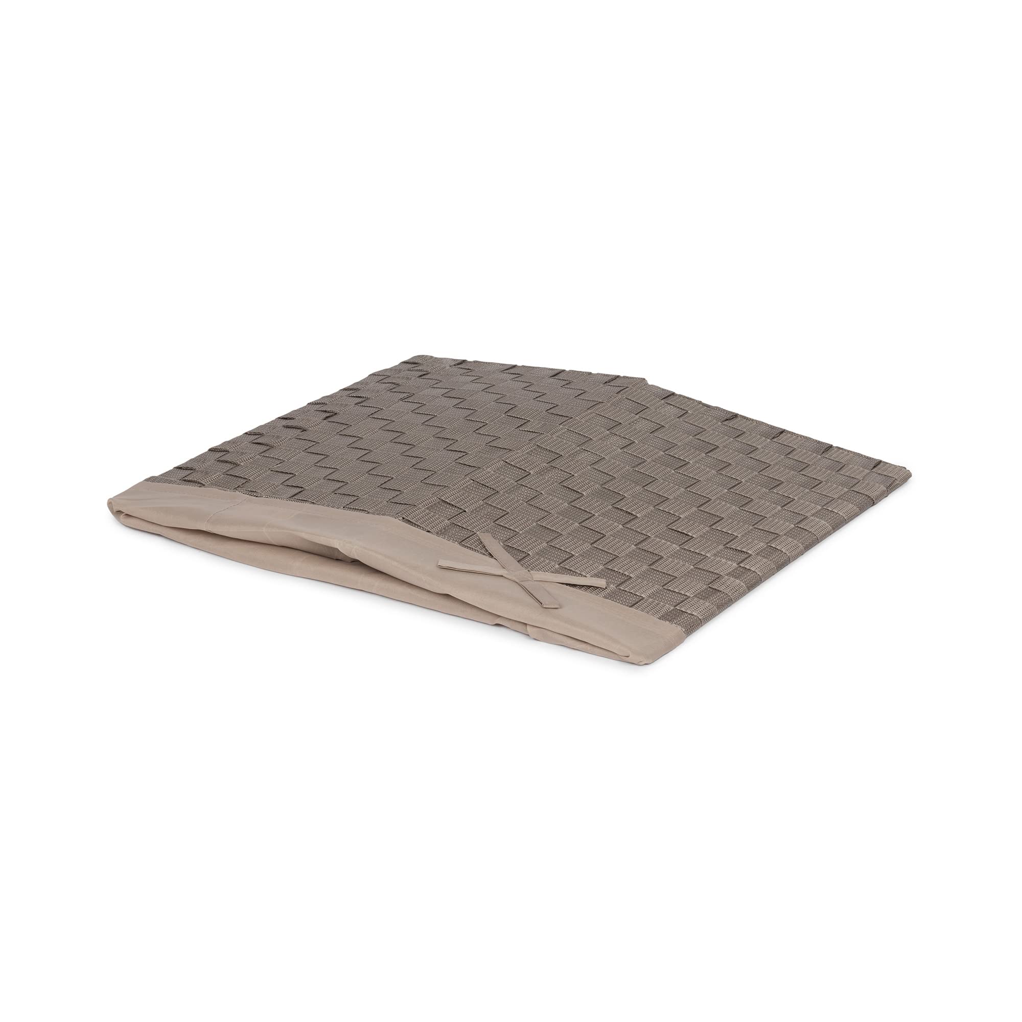 Compactor Tex Cesto Portabiancheria Quadrato Con Coperchio, Talpa, Tessuto Con Struttura In Metallo, Fodera In Lino Rimovibile, 30 x 30 x 50 cm, RAN6891