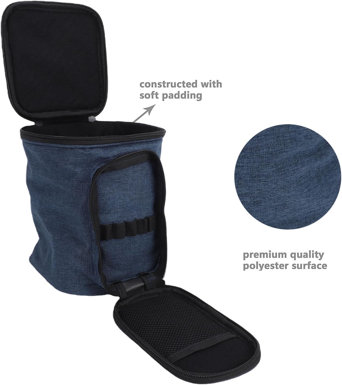 Diydeg Water Flosser Carrying Bag, Portable Oxford Fabric Storage Case with 2 Sections for Travel Trip Camping, Compatible with Cordless Oral Irrigator Accessories