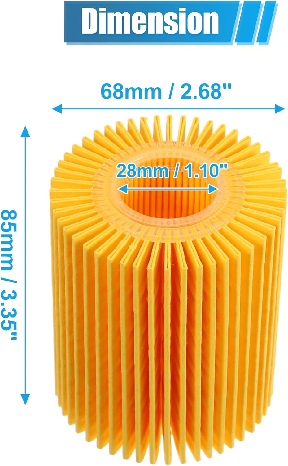 X AUTOHAUX Engine Oil Filter 04152-YZZA5 04152-38010 04152-0R010 for Toyota 4Runner 2010-2023 for Toyota FJ Cruiser 2010-2014 1GRFE for Toyota Tundra 5 Set