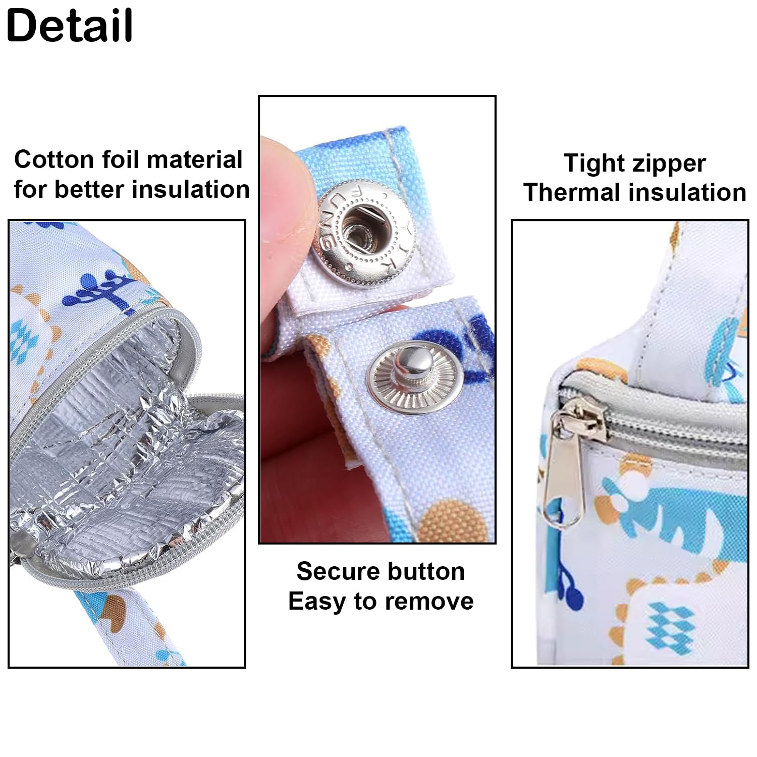 2 Pezzi Borsa Isolante per biberon, Sacchetti Termici, Borsa Termica Da Appendere, Lungo Isolamento, per Passeggini, Compatibile Con Molti Biberon