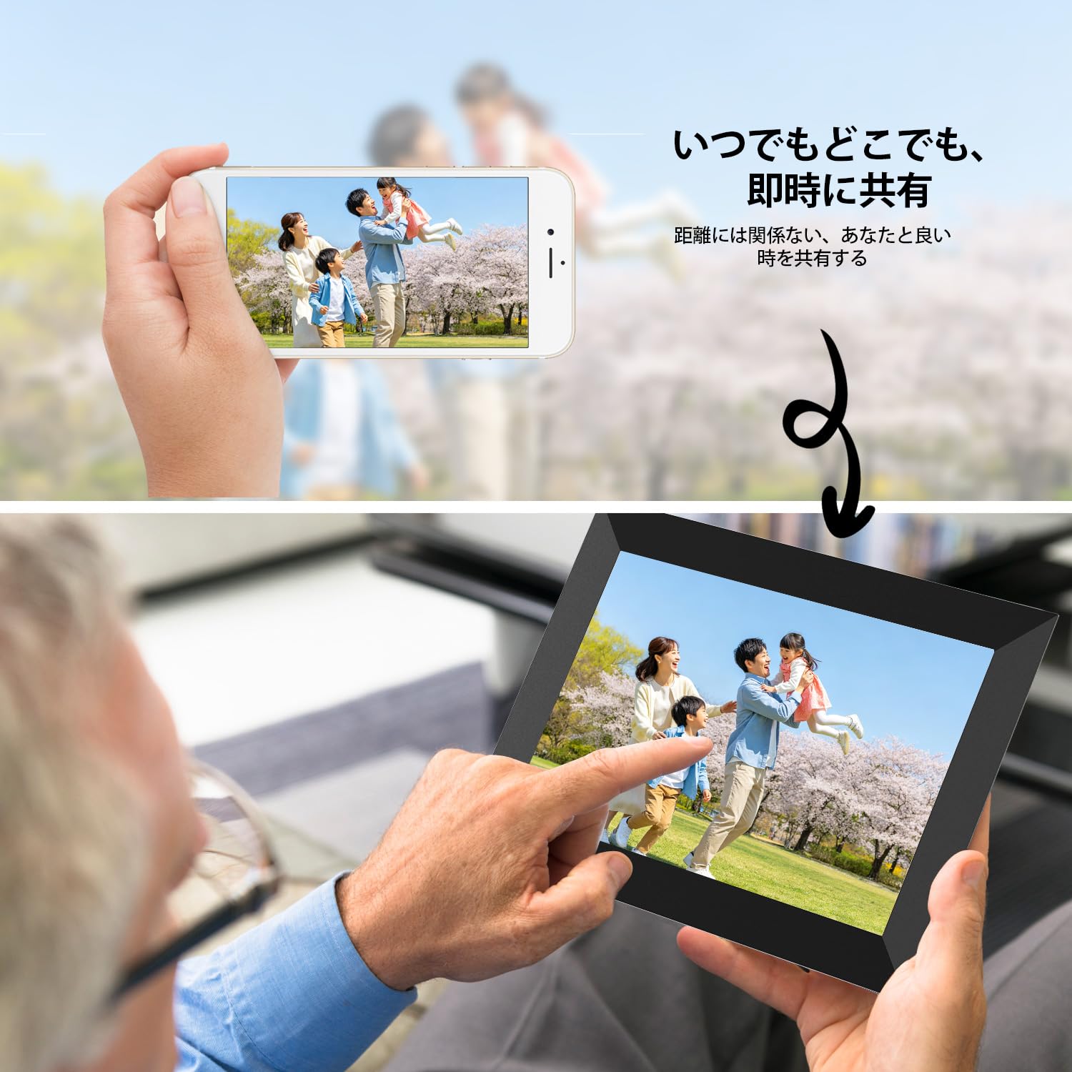 Amazon | 【スマホ連携】WiFi デジタルフォトフレーム 10.1インチ