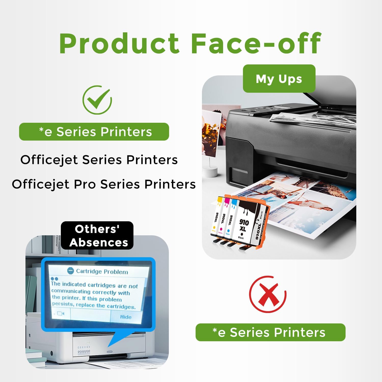 910XL Ink Cartridges Combo Pack Replacement for HP Ink 910 XL 910XL for OfficeJet Pro 8015e 8025e 8022e 8028e 8035e 8020 8035 8028 8025 Printer(Black, Cyan, Magenta, Yellow) HP910 HP910XL