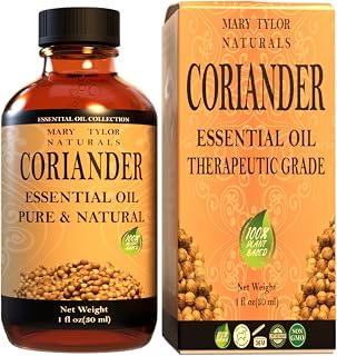 Coriander Essential Oil (1 oz), Premium Therapeutic Grade, 100% Pure and Natural, Perfect for Aromatherapy, and Much More by Mary Tylor Naturals