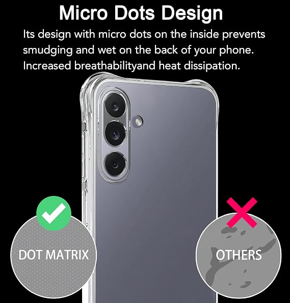 USTIYA Case for Samsung Galaxy M36 5G Clear TPU Four Corners Military-Grade Protection Cover Transparent Soft funda