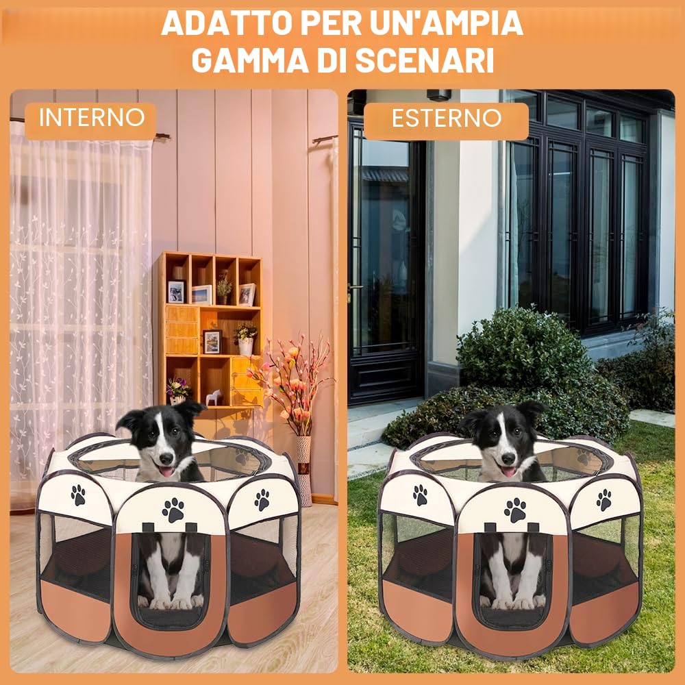 Cucciolo Portatile che Corre,Box per Cane da Corsa Stabile Guscio Gatto Pieghevole,Cane Elastico in Tessuto Oxford Impermeabile,Cane Gabbia Per Gatto,Cane,Caneconiglio(Bianco Blu,S,8)