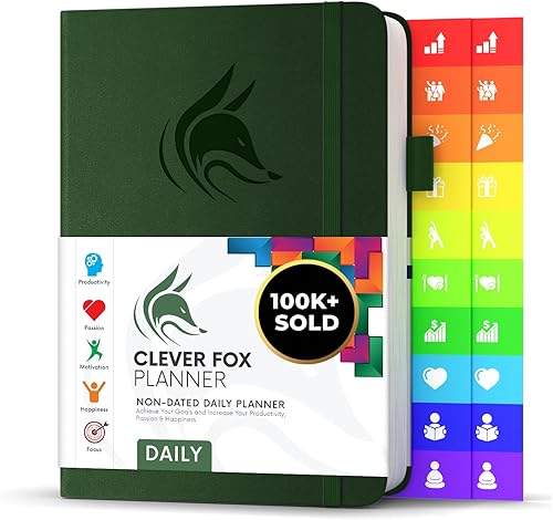 Clever Fox - Planificador diario, la mejor agenda y calendario diario para aumentar la productividad, la felicidad y alcanzar tus objetivos en 2020