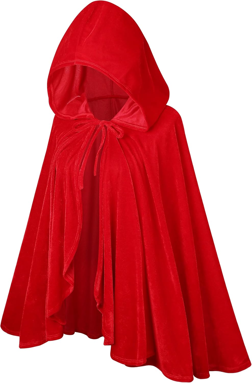 GRAJTCIN Little Red Riding Hood Cape Halloween Christmas Fancy Red Cloak with Hood - Image 2