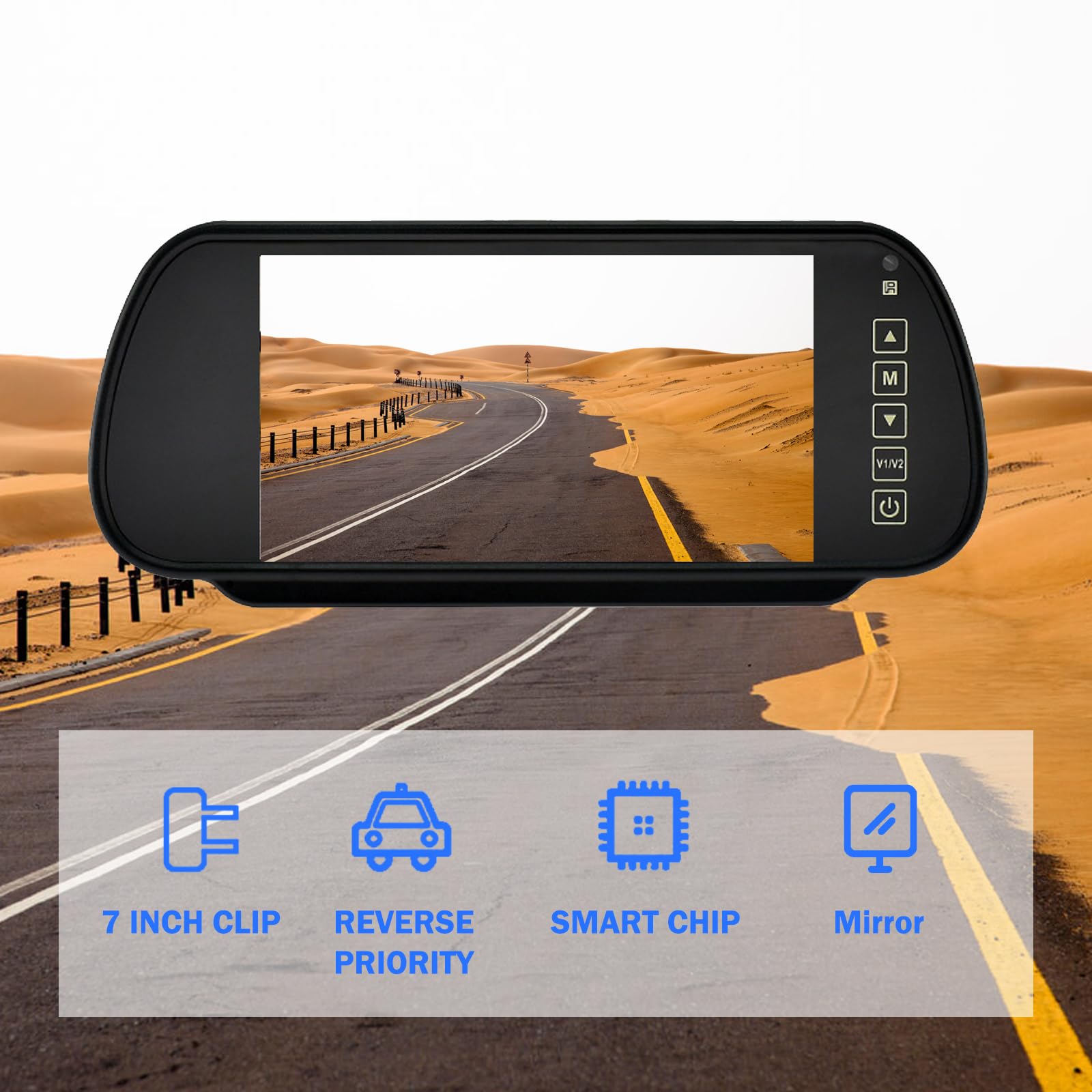 Cocar 5 Inch Auto Zuignap Monitor - LCD TFT Scherm Met Vooruit Houder Voor Achteruitrijcamera, Frontcamera En Mediaspeler