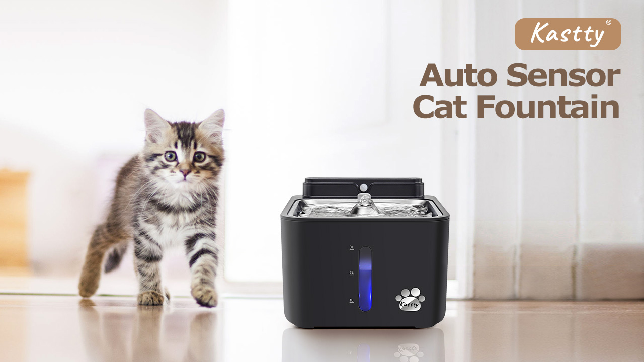 Wireless & Rechargeable Battery Operated Cat Water Fountain, Kastty 108oz/3.2L Larger Quiet Sensor Auto Cat Fountain… - Image 7