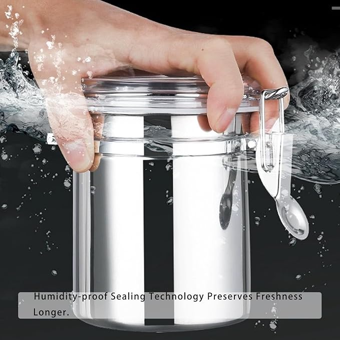 Biunnru 41oz Airtight Coffee Canister Stainless Steel miniatura 7