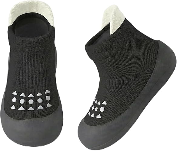 Baby Sock Shoes Toddler Walking Shoes Infant Non-Slip Slippers with Soft Rubber Sole Baby Boys Girls Sneakers