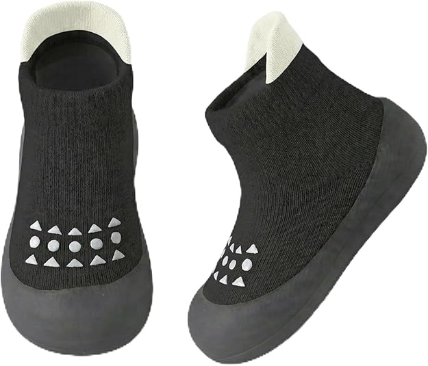 Baby Sock Shoes Toddler Walking Shoes Infant Non-Slip Slippers with Soft Rubber Sole Baby Boys Girls Sneakers