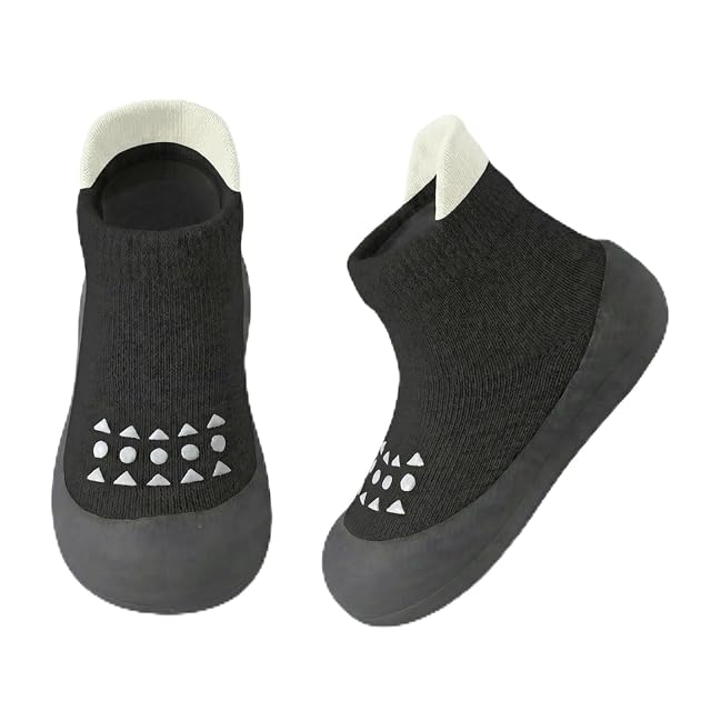 Baby Sock Shoes Toddler Walking Shoes Infant Non-Slip Slippers with Soft Rubber Sole Baby Boys Girls Sneakers