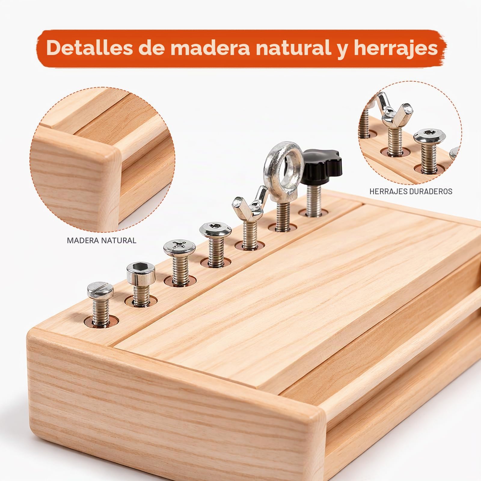 INIFEIDALA Juego de tablero de destornillador con cerradura y llave, juguetes Montessori para niños de 3, 4 y 5 años, herramientas educativas