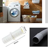 Vista 3 de eMagTech 2 conectores de manguera de drenaje para lavadora, adaptador de extensión de manguera de plástico con 4 abrazaderas de manguera