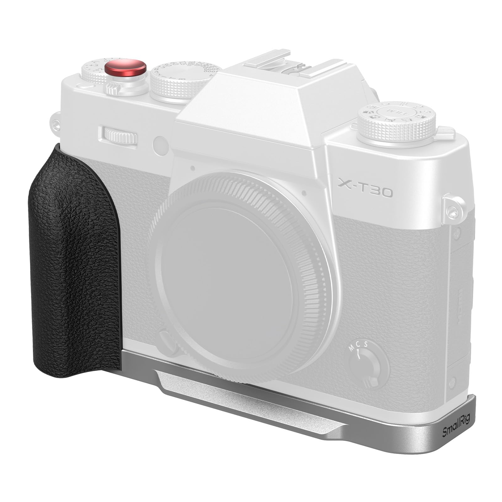 SMALLRIG Poignée en L pour FUJIFILM X-T30 III/X-T30 II/X-T30, avec Plaque de Dégagement Rapide Intégrée pour Arca-Swiss, Pas de Vis 1/4"-20, Poignée Ergonomique, Bouton de Déclenchement, Argent