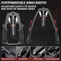 Vista 3 de Twister Arm Trainer, 3 in 1 Hydraulic Power Chest Workout Equipment with Ab Roller Wheels and Hooks, Adjustable 22-440lbs Arm Trainer for Men Women