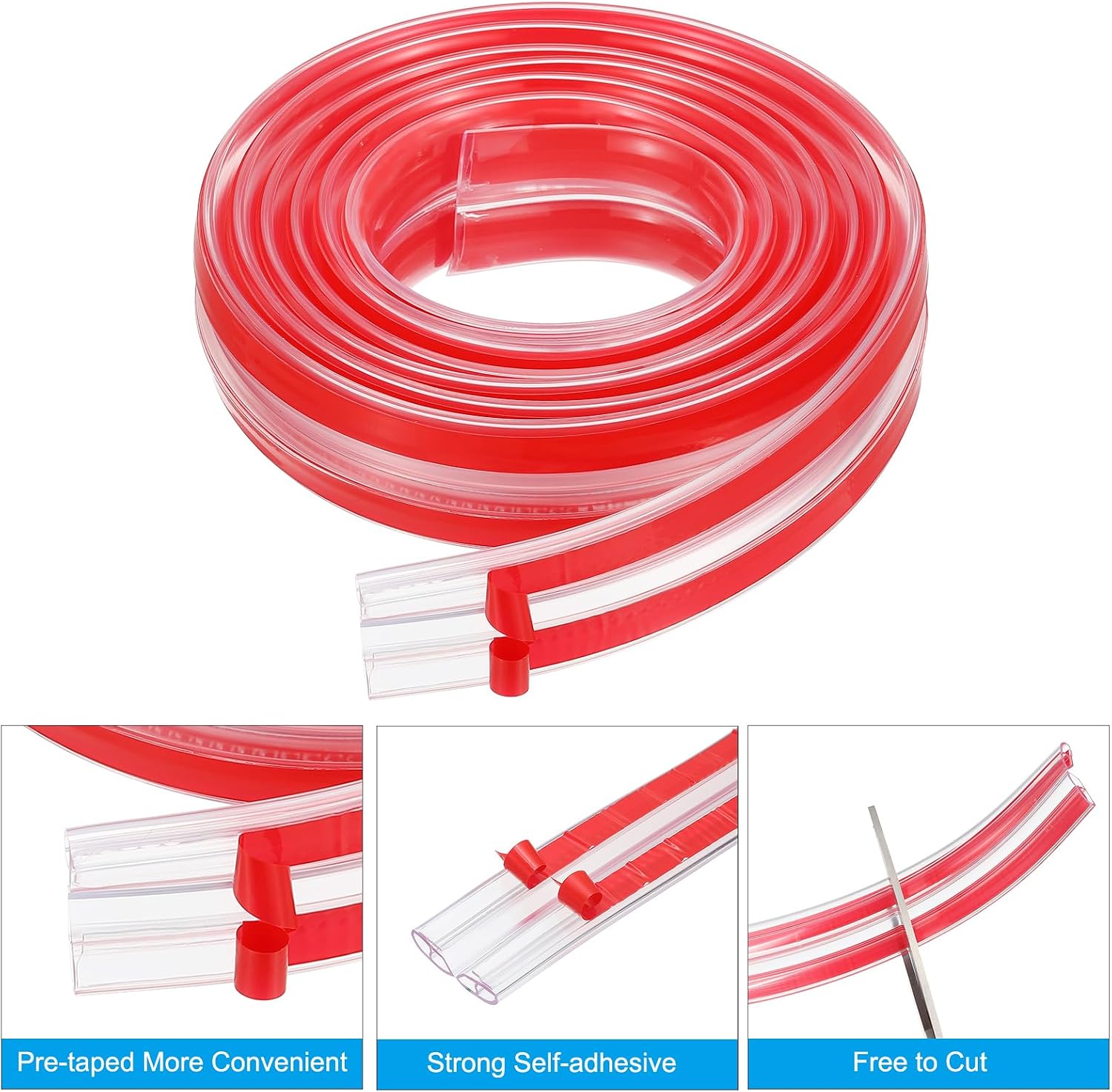 PATIKIL Edge Protector Strip, 2IN x 16.4FT Children Proofing Silicone Soft Clear Corner Protectors Pre-Taped Strong Adhesive for Cabinets Tables Desk Drawers