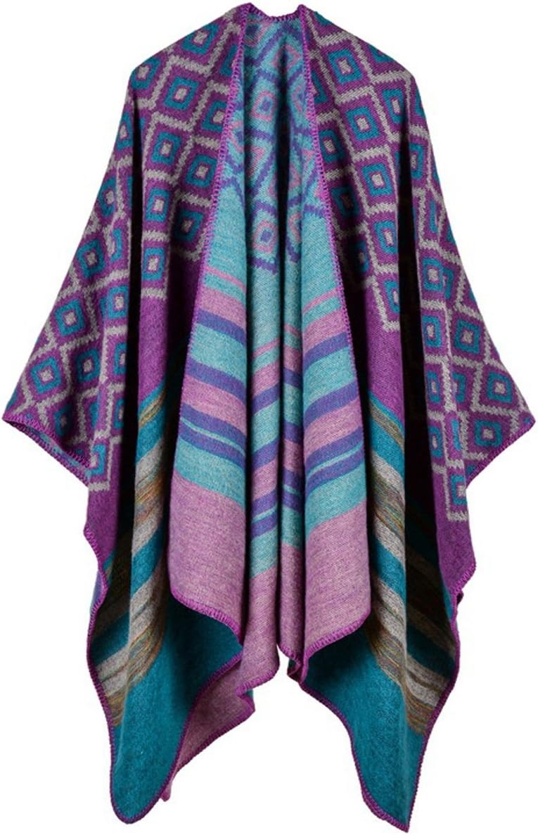 FOURSTEEDS Womens Bohemia Tassels Knitted Cashmere Ponchos Long Pashmina Cardigans Shawls