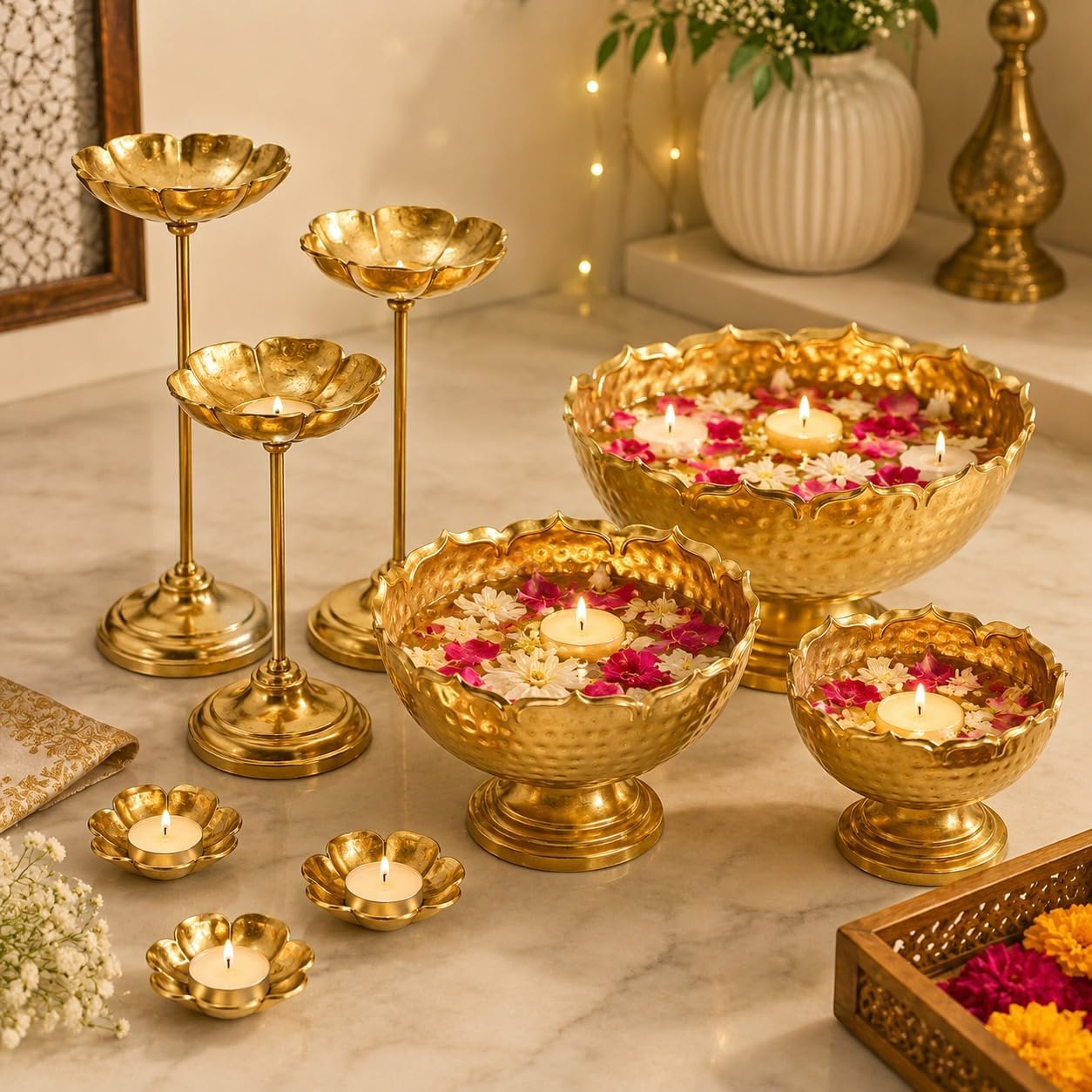 Taj Urli Bowl Set - Handmade Decorative Bowls -1 Taj Urli Bowl Set - Handmade Decorative Bowls -1
