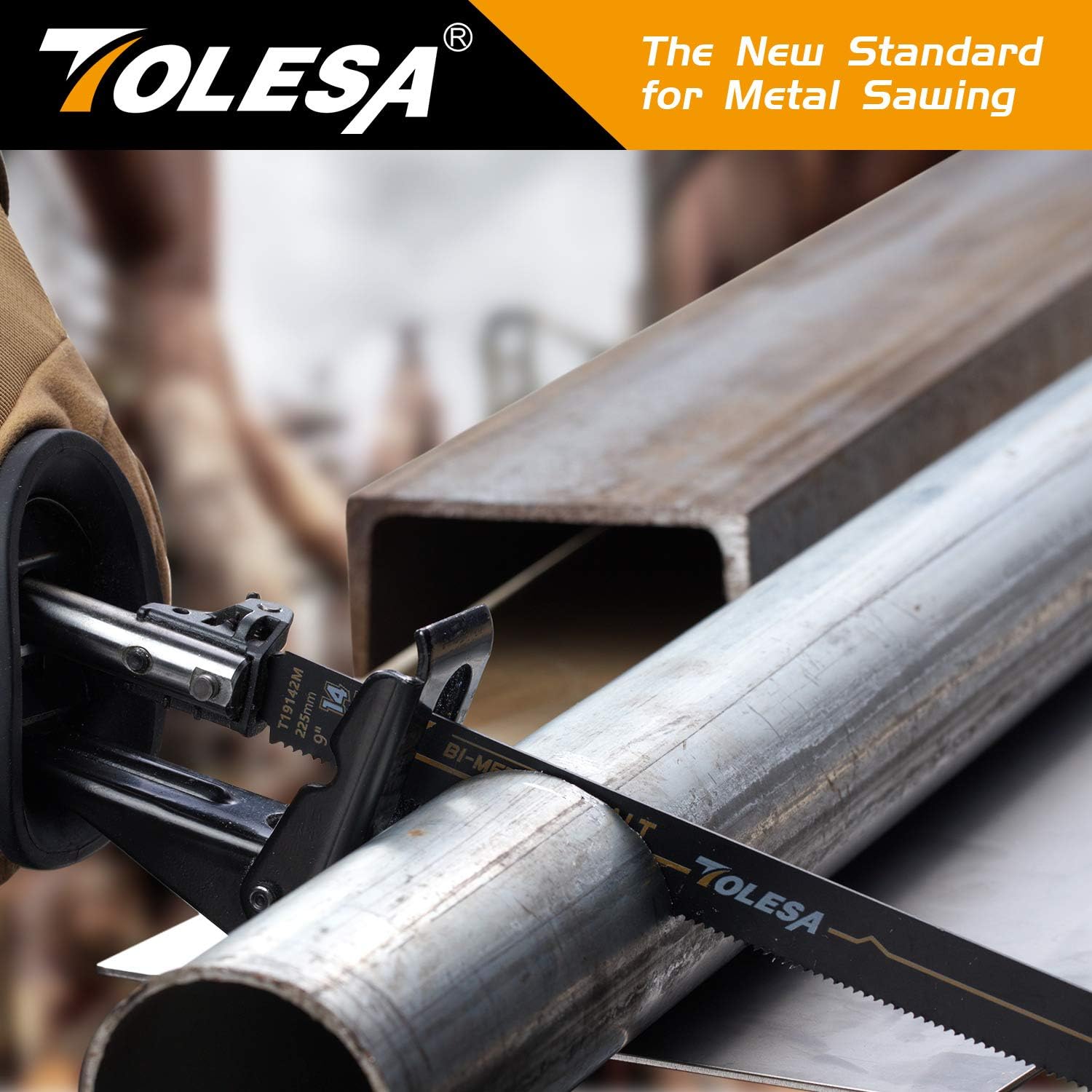 TOLESA Hojas de Sierra Recíproca de 228 mm y 14 tpi para Metal, 25 Unidades