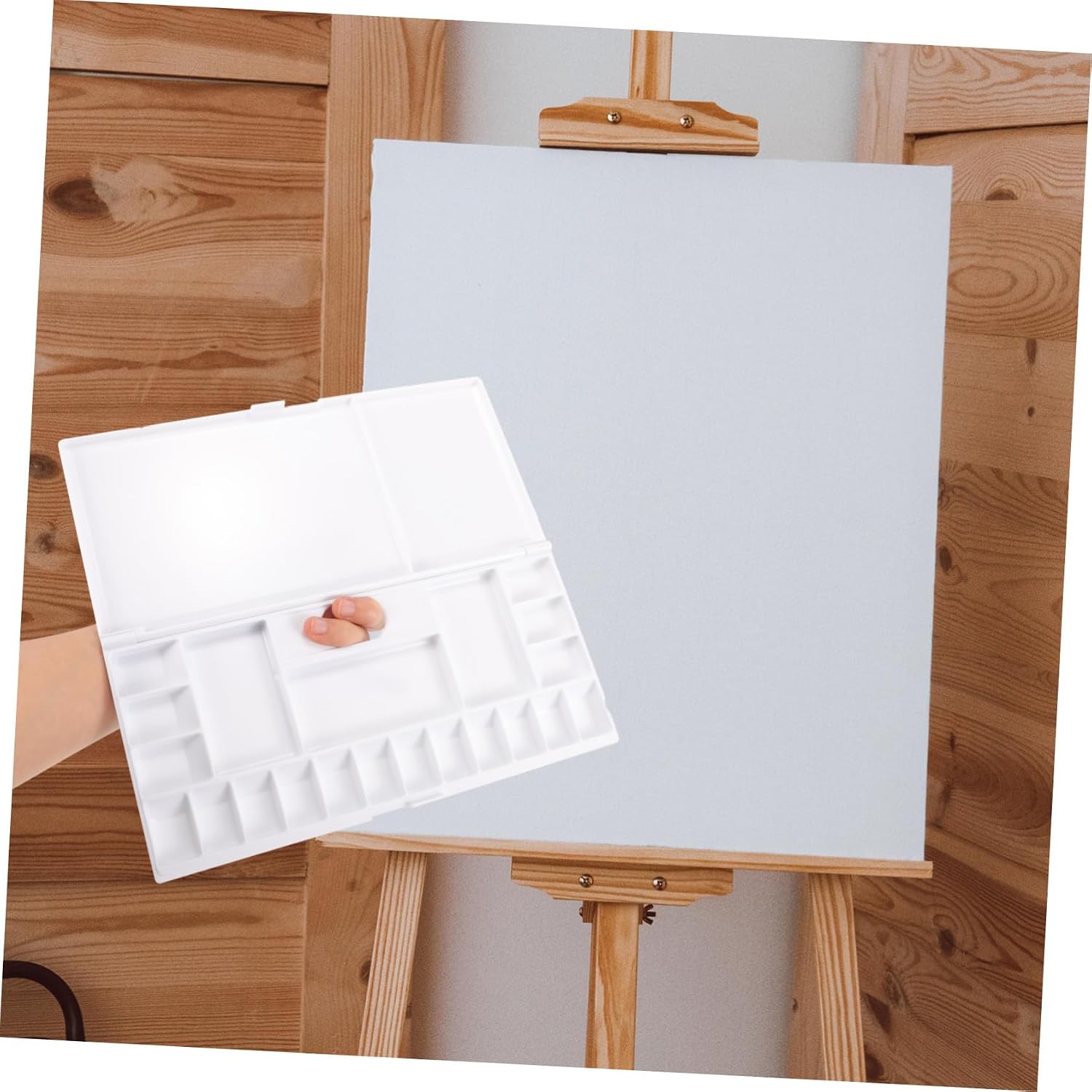 Portable Art Painting Mixing Tray Watercolor Pigment Box Plastic Mix Palette