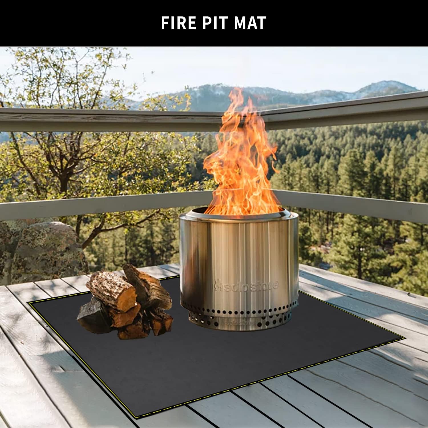 Under Grill Mat for Outdoor Grill Deck Patio Protector,48''x30'' Large Silicone Fireproof Waterproof Oil-proof Fire Pit Mat BBQ Floor Matt Pad - Image 5