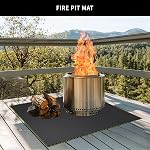 Under Grill Mat for Outdoor Grill Deck Patio Protector,60x40 Inch Large Silicone Fireproof Waterproof Oil-Proof Fire Pit Mat BBQ Barbecue Floor Matt Pad(40''x60'')