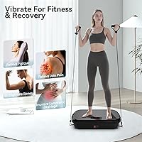 Vista 3 de Vibration Plate Exercise Machine Weight Loss, Whole Body Vibration Plate for Lymphatic Drainage, 180 Adjustable Speeds Vibrating Plate Fitness