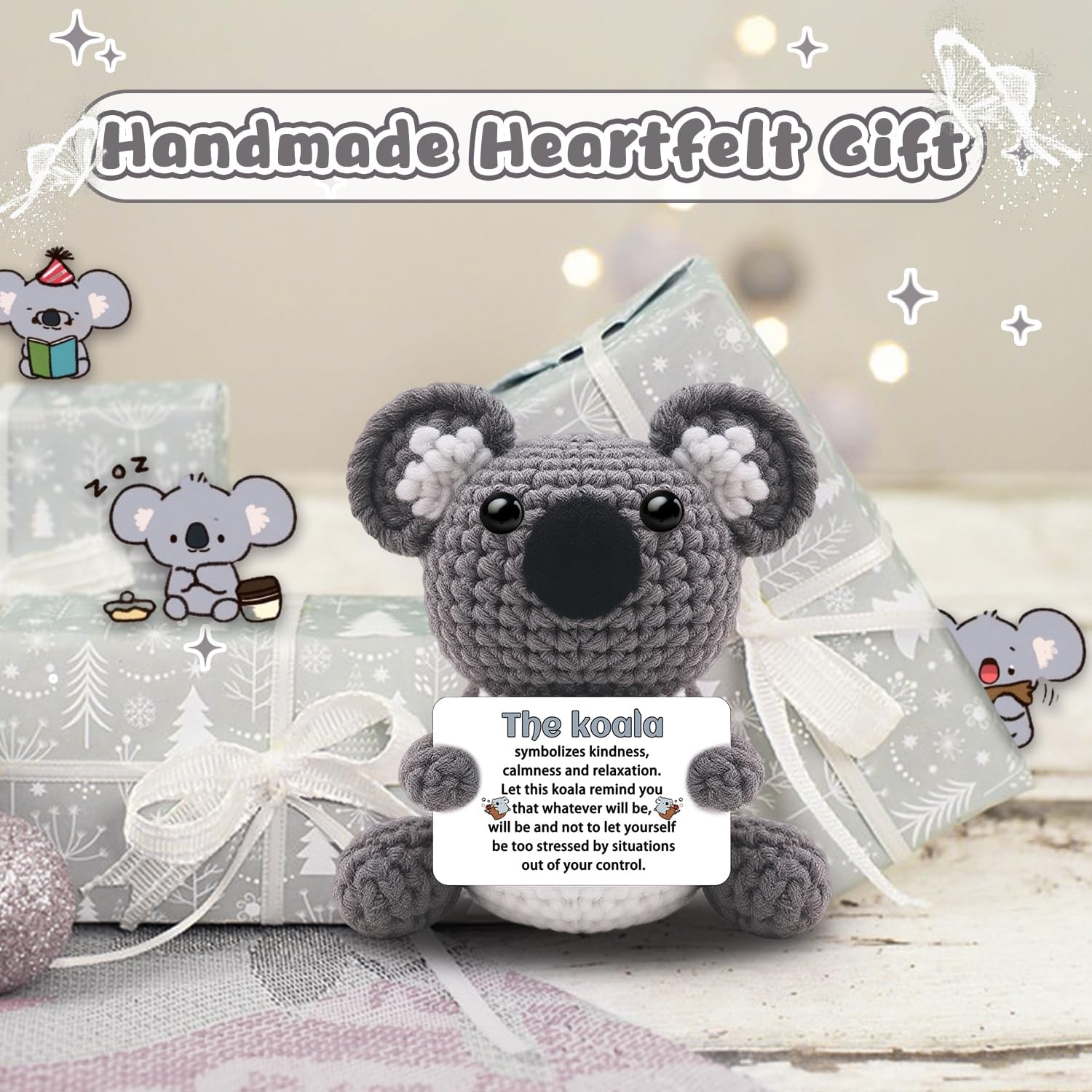 Stocking Stuffer for Coworkers Positive Crochet Suitable for Men and Women Colleagues, Friends,Wives,Daughters and Sons Gifts,Handmade, Emotional Encouragement and Support Birthday - Image 8