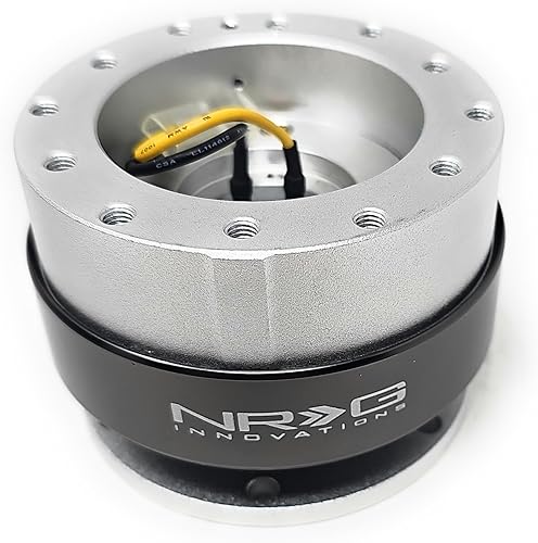 Miniatura 2 de NRG (SRK-200) Anillo de cuerpo negrofibra de carbono de aluminio GEN 2.0 Racing Performance Volante Adaptador de liberación rápida Ajuste 2 vías