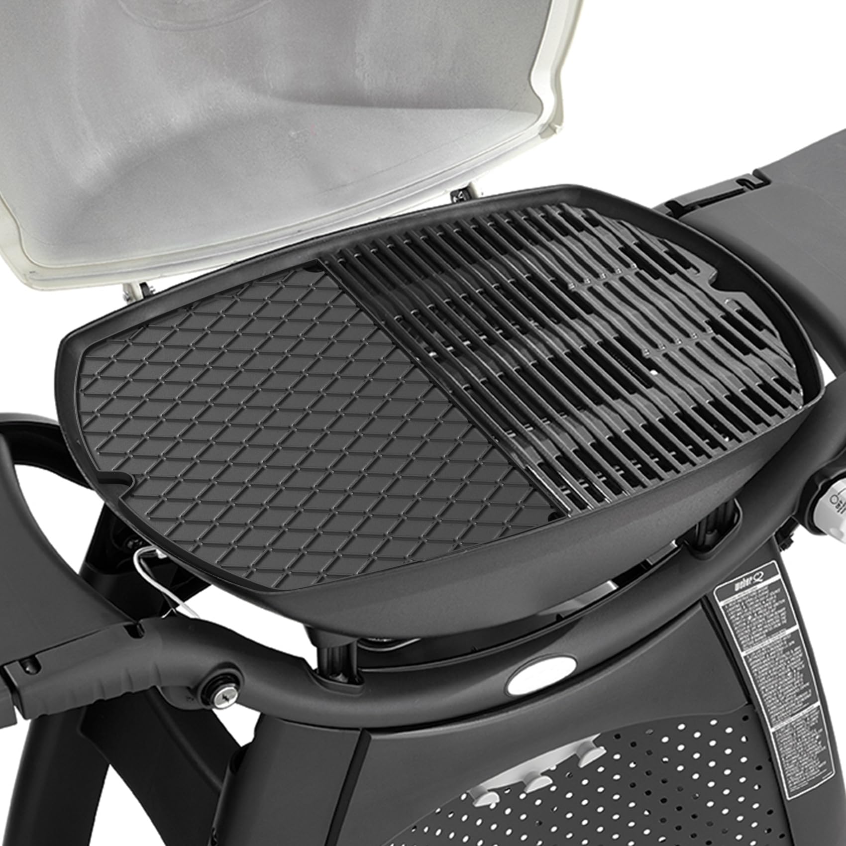 Onlyfire Plaque de Cuisson Réversible Fonte pour Weber Q300 Q320 Q3000 Q3100 Q3200 Remplacement 6506