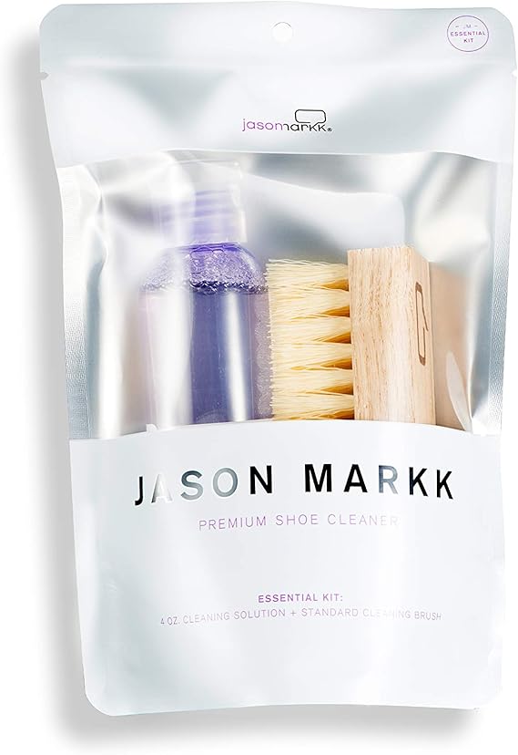 Jason Markk Essential Kit - 4 oz. Premium Shoe Cleaner & Standard Brush - Biodegradable and Free from Harsh Chemicals...