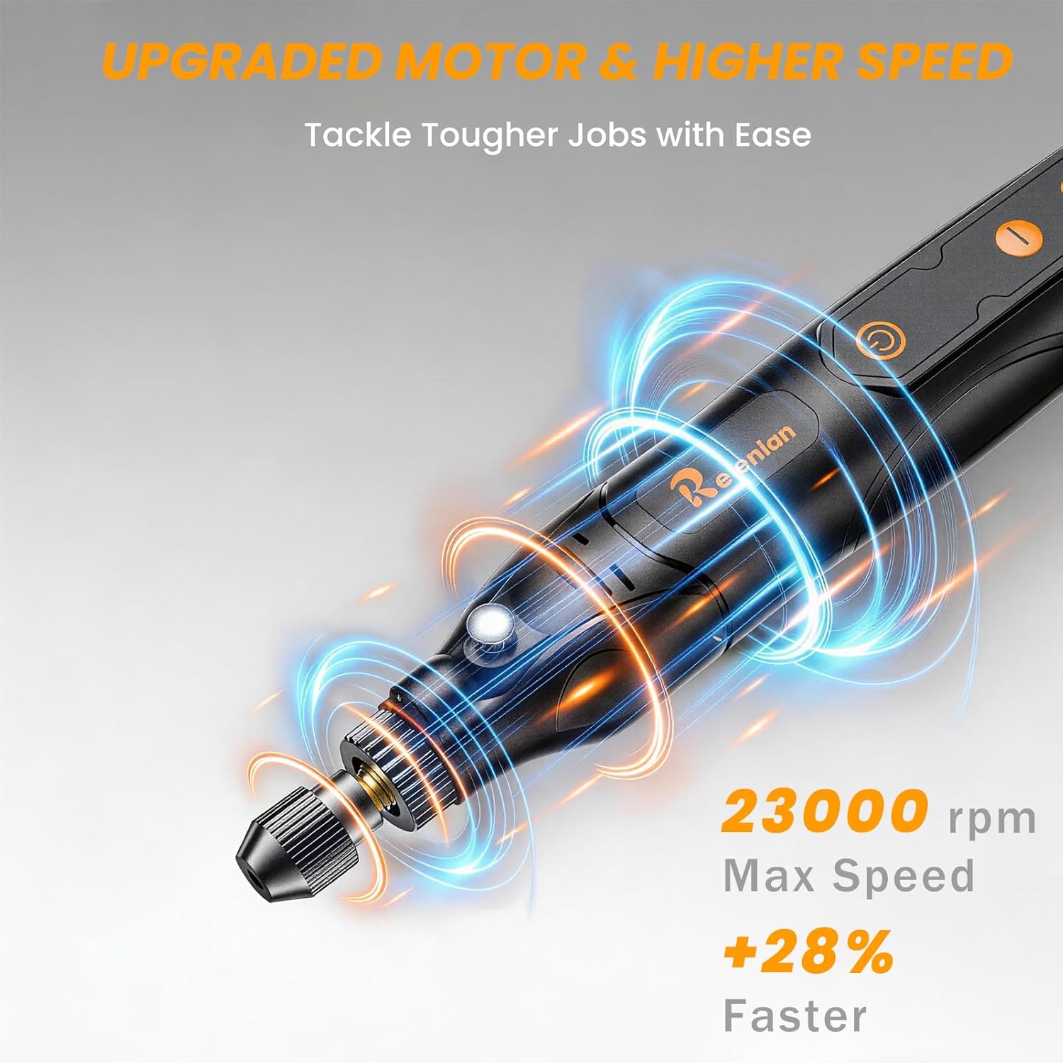 Mini Cordless Rotary Tool, 5 Variable Speed 23000RPM, 2000mAh Battery, Type-C Charging, 4V Rotary Tool Kit with 79Pcs Accessories for Carving, Sanding, Drilling, Grinding (Black)