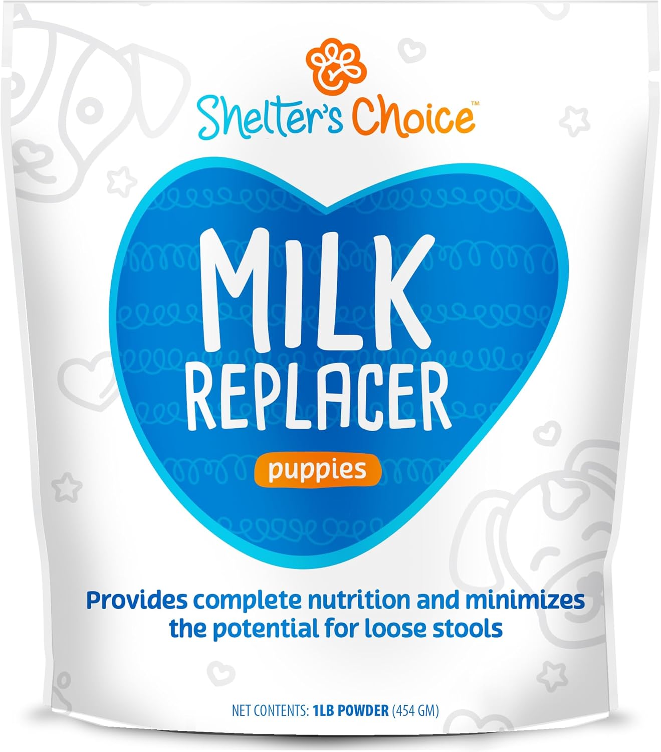 Shelter's Choice Puppy Milk Replacer, Milk for Abandoned Puppies or Puppies Born in Shelters, Provides Complete Nutrition, Supports Healthy GI Tract, and is Easy to Mix, 3.5 lb