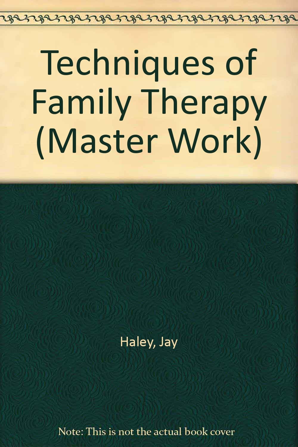 Techniques of Family Therapy (The Master Work Series): Haley, Jay, Hoffman, Lynn: 9781568213293 ...