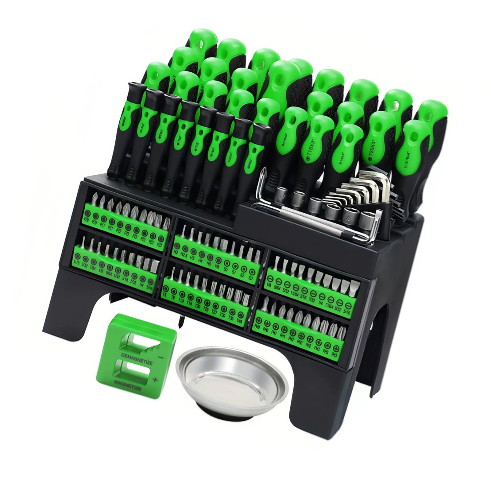 Kalttoy Green Comprehensive 118 Piece Screwdriver Tool Set With Enhanced Design And Comfort Handle For Various Maintenance Tasks Screwdriver