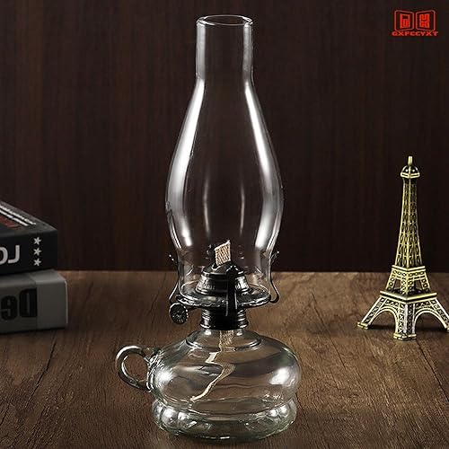 Miniatura 5 de 2 5/8 Inch by 7 3/4 Inch Clear Glass Oil Lamp Chimney for Rayo & Central Draft Burners on Vintage and Antique Style Globes