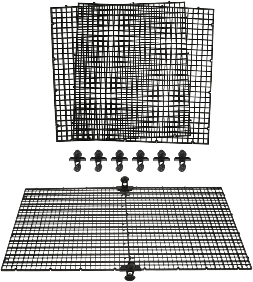 4 Sets Fish Tank Escape Plate Plastic Aquarium Isolation Board Plastic Aquarium Divider Plastic Grid for Aquarium Egg Crate Isolation Board Aquarium Grid Divider Abs Black