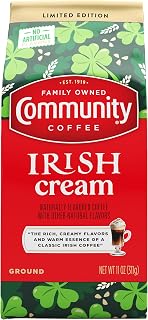 Community Coffee Irish Cream Flavored Ground Coffee, Medium Roast, 11 oz Bag
