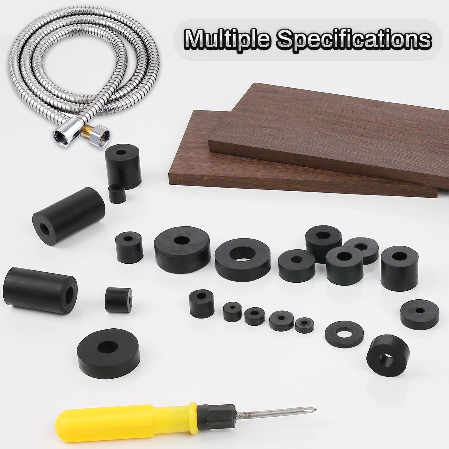 32Pcs Rubber Spacers, 1"OD x 1/4"ID x 1/4" Thickness Anti Vibration Pads, Rubber Washers for Bolts, Car, Boat, Home Appliances (25 * 6 * 6mm)