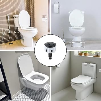 Toilet Flush Button, Black Toilet Push Button Flush Replacement, ABS Dual Flush Toilet Push Button, Universal Toilet Flush Buttons Replacement for Most Cistern Tanks
